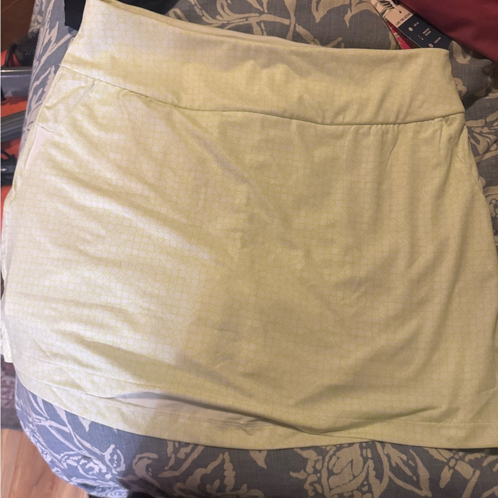 adidas Light Yellow Mini Skirt